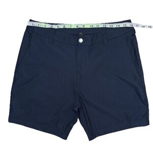 Lululemon Men's ABC Classic Short Navy Blue  Stretch Size 32 7" Golf Casual